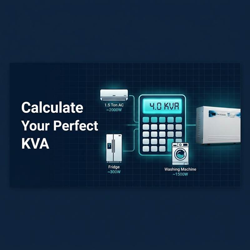 Voltage Stabilizer KVA Calculator & Sizing Guide | VoltUp